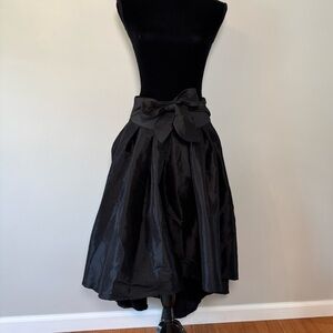 NWT Haute Monde Skirt Women’s Large Black Full High Low Tie In Front Forever 21